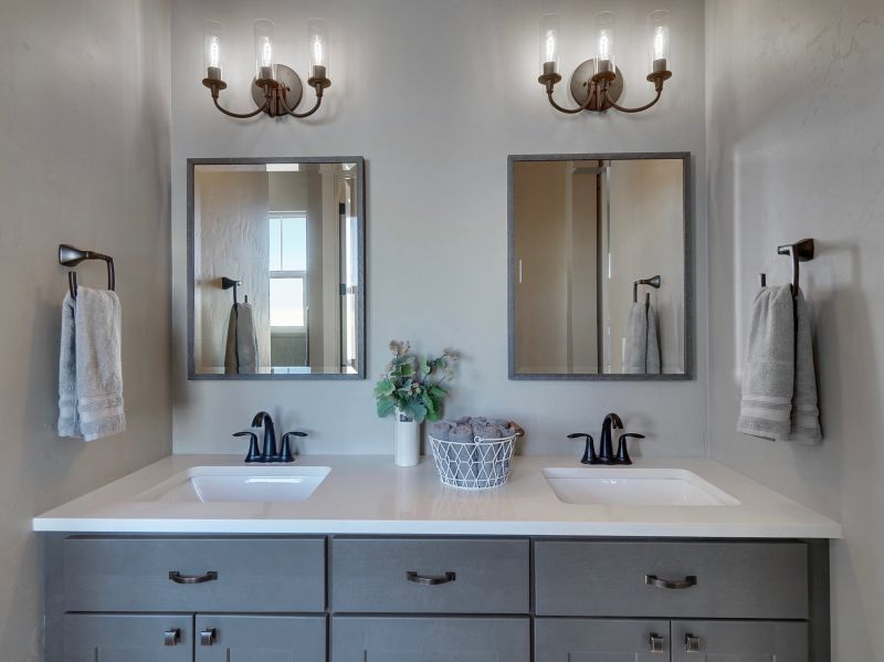 Contemporary Vanity and Mirror