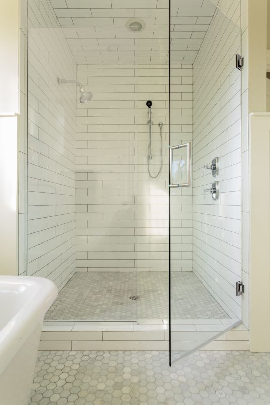 Elegant Shower with Custom Tile